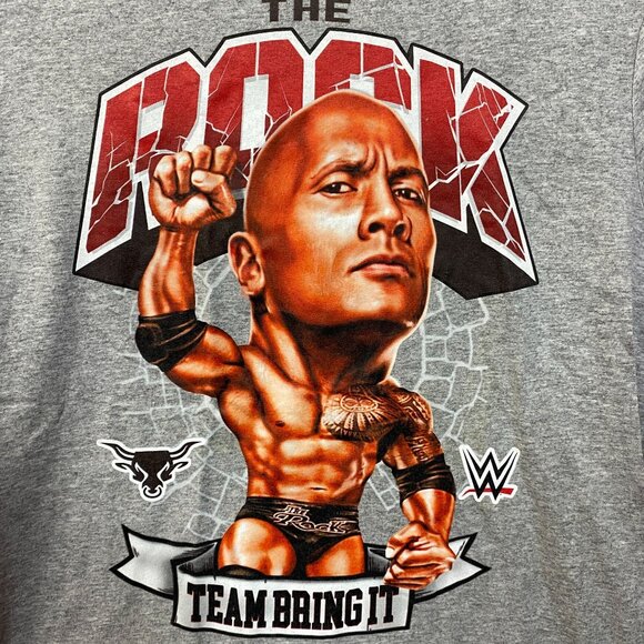 WWE Dwayne The Rock Johnson Bring It Team T-Shirt Small - Picture 4 of 4